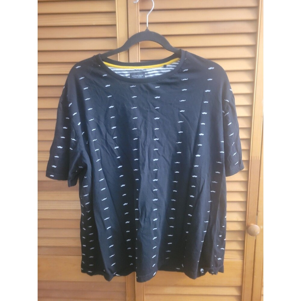 Cactus Man XL Black Mustache Print T-Shirt Tumblr Hipster Indie Graphic Tee